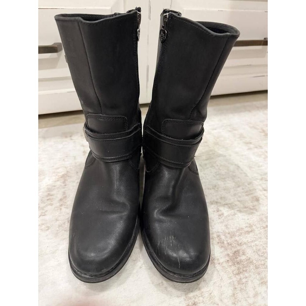 Harley Davidson Women's Amber Leather Harness Boots Size 10 Black 85387